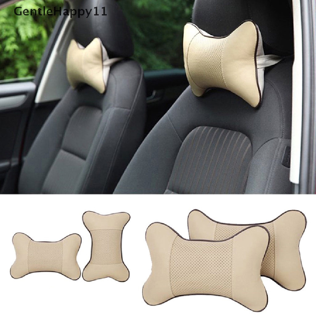 Gentlehappy 1PC Bantal Leher Mobil Car Headrest Cushion Penyangga Kursi Aksesoris Universal Sandaran Safety Pillow Auto Interior Accessories id