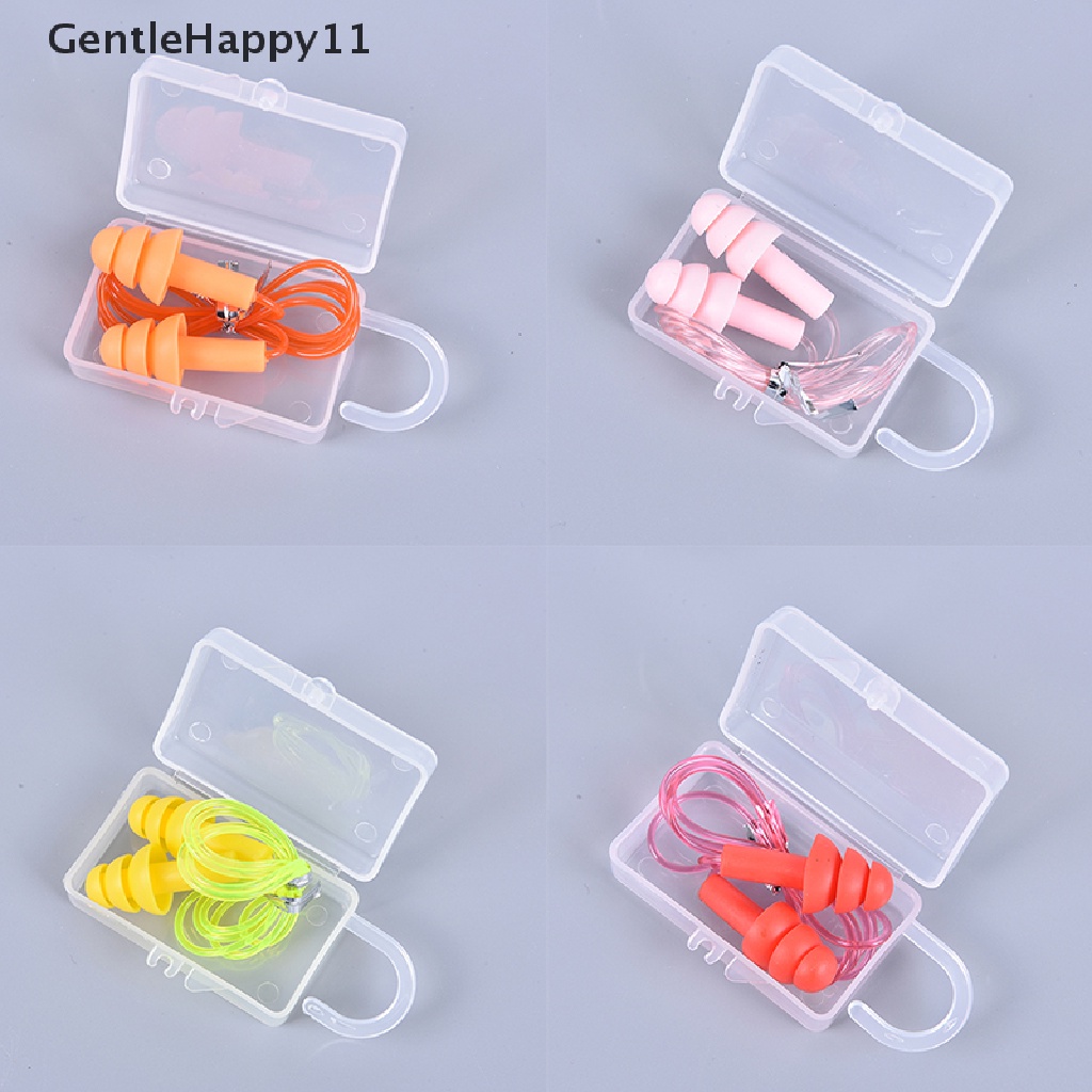 Gentlehappy Penyumbat Telinga Silikon Tahan Air Tidur Pencegah Kebisingan Earplugs Noise Reduction id