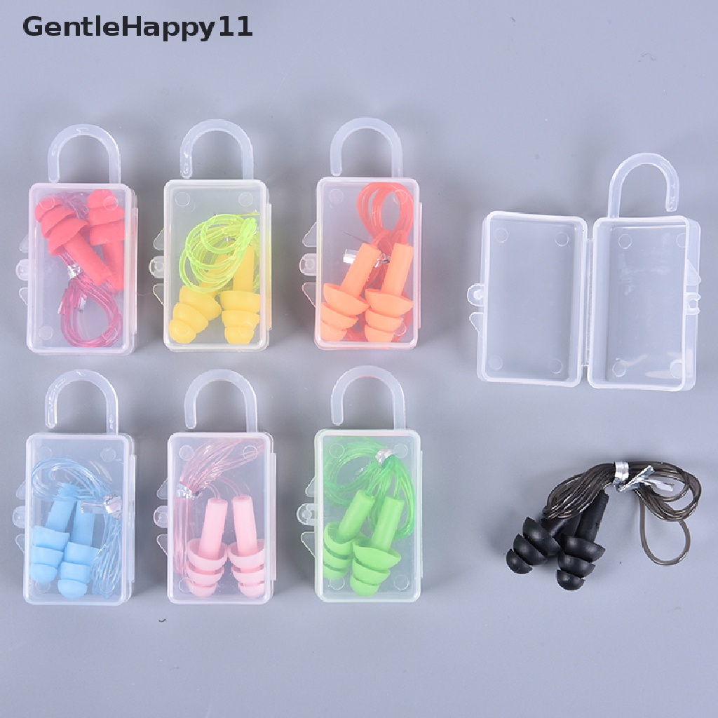 Gentlehappy Penyumbat Telinga Silikon Tahan Air Tidur Pencegah Kebisingan Earplugs Noise Reduction id