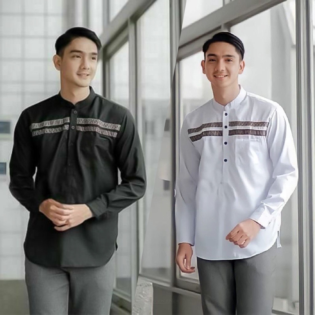 Koko Kurta Lengan Panjang Kekinian Baju Muslim Pria Dewasa Jumbo