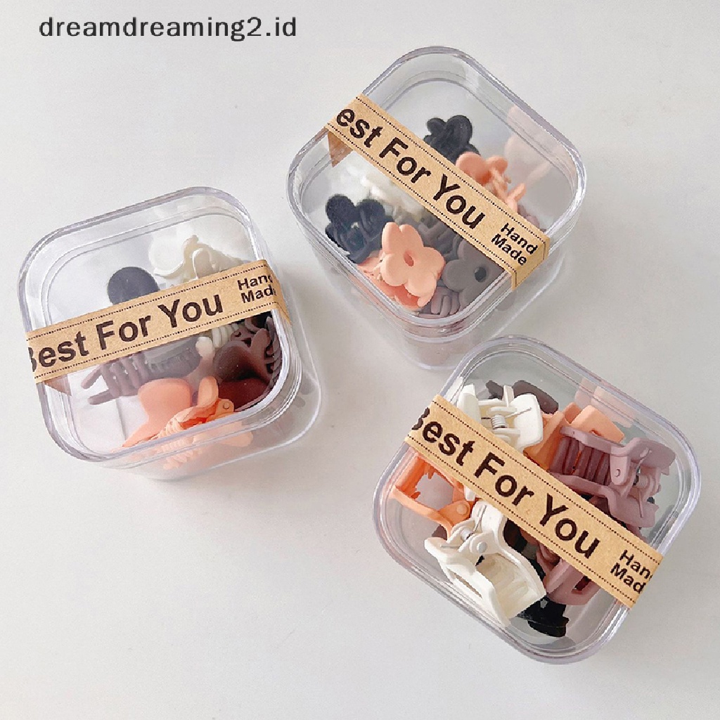 (dream) 10pcs Matte Plastik Mini Rambut Cakar Klip Bayi Insang Manis Kecil Jepit Rambut Hairgrips Barrettes Hiasan Kepala Aksesoris Fashion//