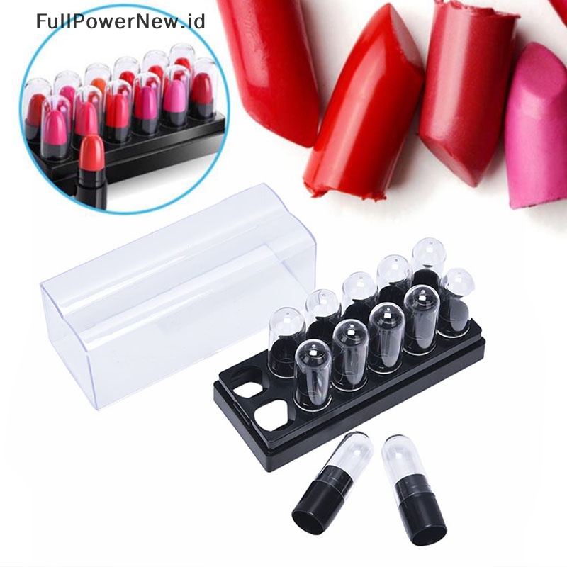 Power 12pcs/Set Tabung Bibir Kosong Lip Balm Wadah DIY Kosmetik Makeup Tools ID