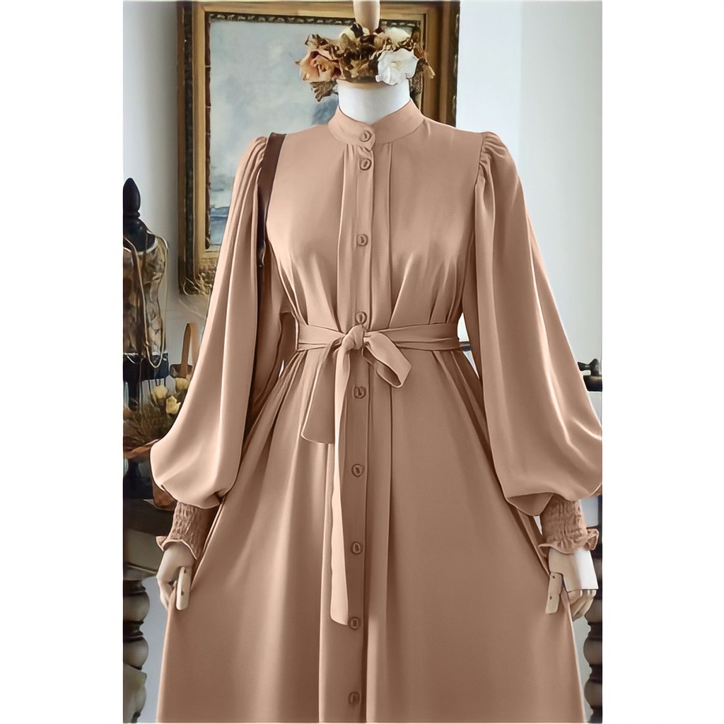 𝐏𝐆𝐌𝐓 • SYAFA MAXI DRESS GAMIS WANITA BAHAN CRINKLE AIRFLOW SYIFA SYARIFAH