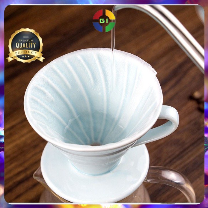 Kertas Filter Saringan Kopi V60 Drip 1 - 2 Serve 100 PCS White