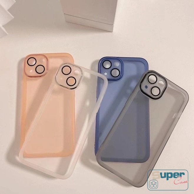 Plating Metal Len Pelindung Lensa Kamera Phone Case Kompatibel Untuk iPhone 7Plus XR 11 13 14 12 11 Pro Max 8Plus X XS Max 7 8 Plus Mewah Simple Shockproof Soft Back Cover Shell