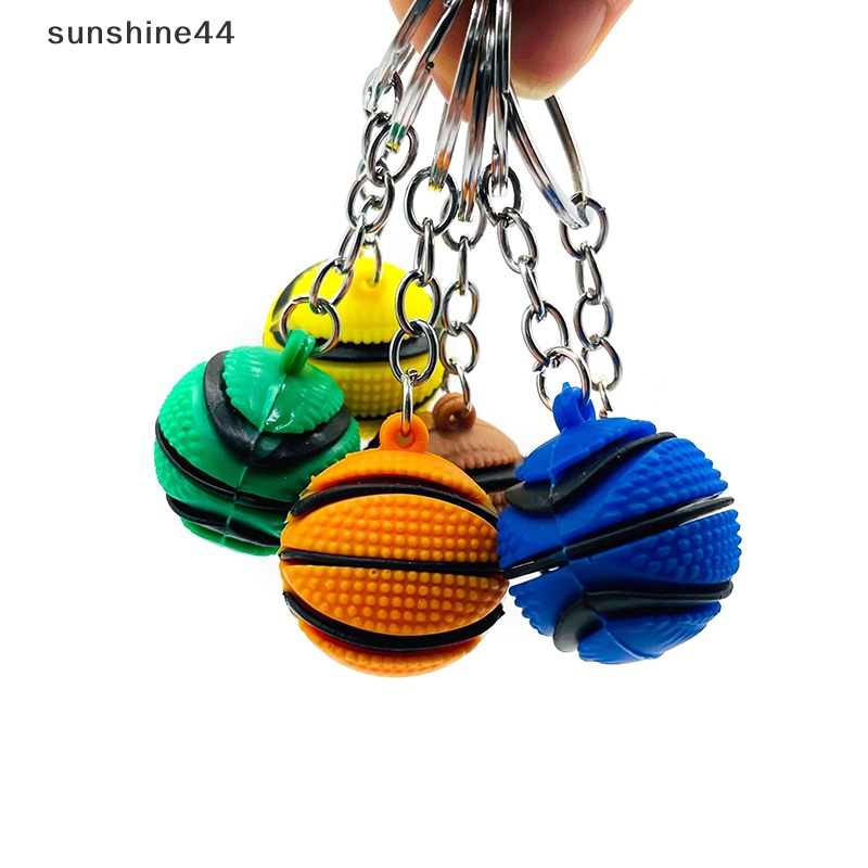 Sunshine Fashion PVC Basket Gantungan Kunci Ornamen Bisnis Basket Hadiah Sport Keyring ID