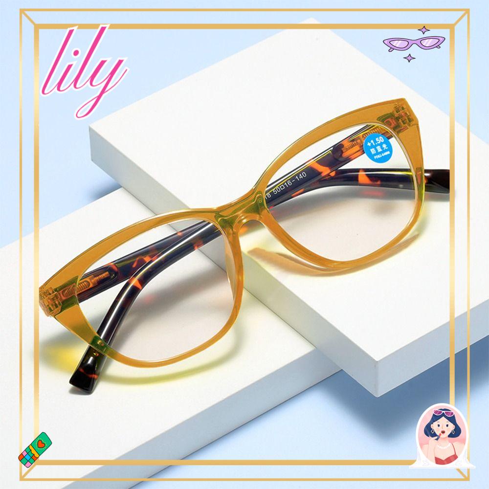 Lily Kacamata Baca Frame Kantor Simple Vintage Anti-Blue Light