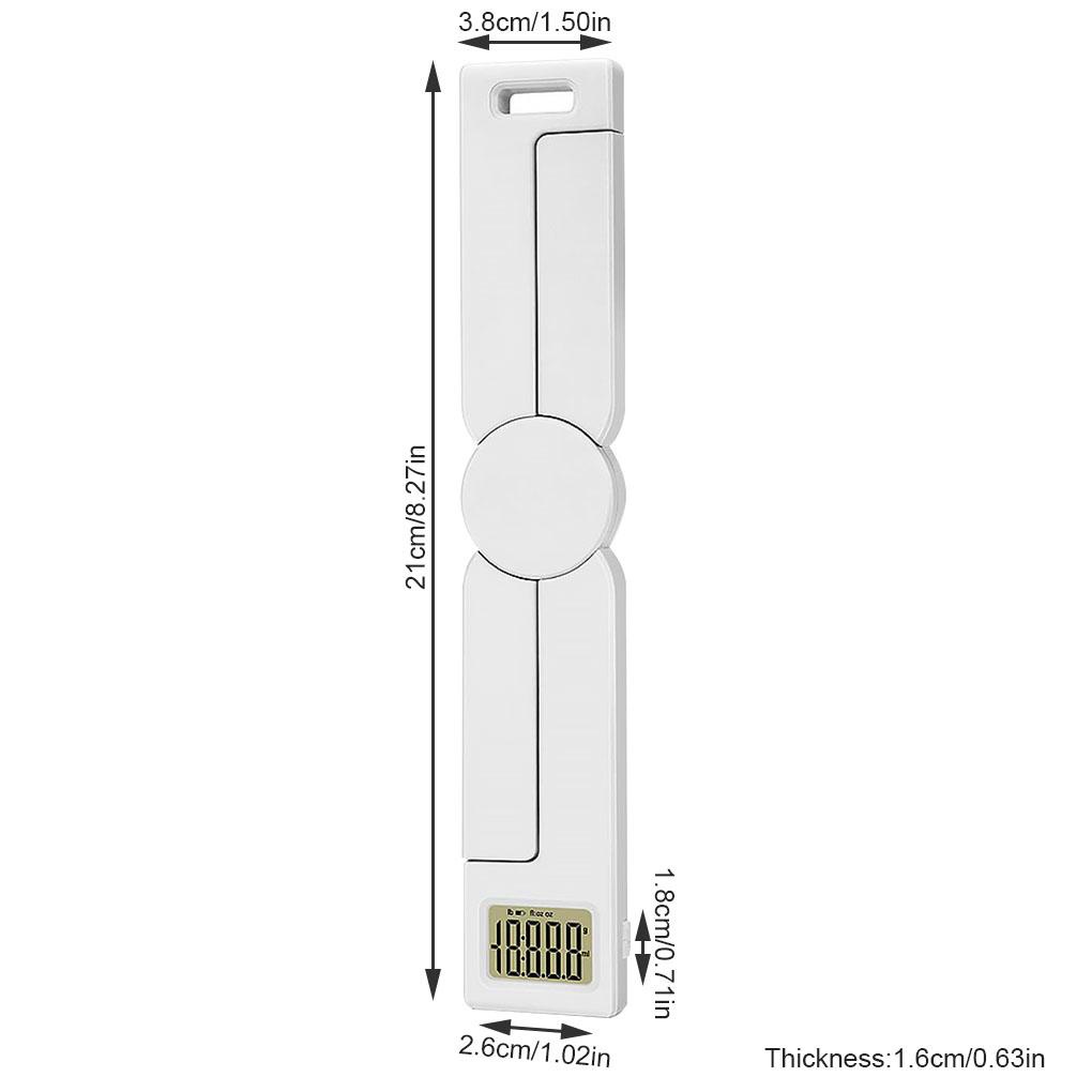 Timbangan Dapur Lipat Alat Berat Pengukur Makanan Digital Akurat Dengan Display LCD Portable Kitchen Gadget Putih