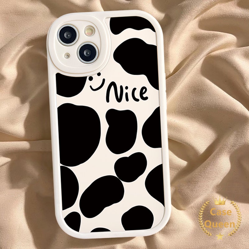 Lembut Tpu Smile Pasangan Case Kompatibel Untuk IPhone XR X Xs Max11 13 12 14 Pro Max 7 6 8 6s Plus SE 2020 Fashion Pola Leopard Ponsel Penutup Belakang