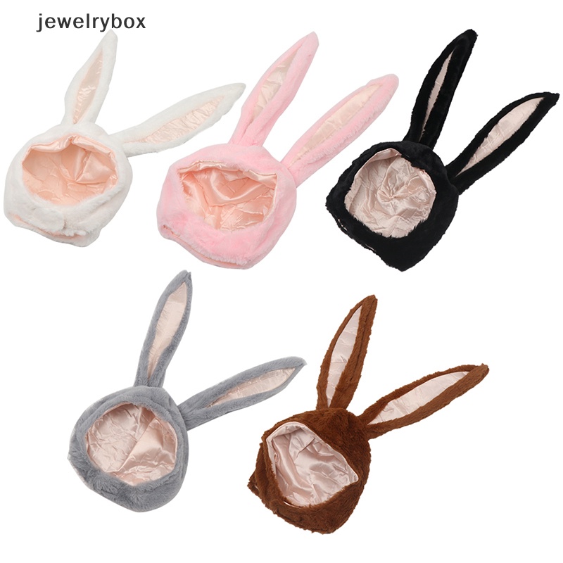 [jewelrybox] Topi Gadis Lucu Plush Rabbit Bunny Ears Hat Earflap Cap Head Warmer Perlengkapan Foto Butik
