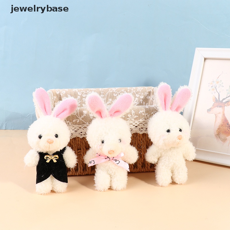 [jewelrybase] Cinta Lucu Blush Little White Rabbit Katun Lembut Hewan Boneka Mainan KeyChai Boutique