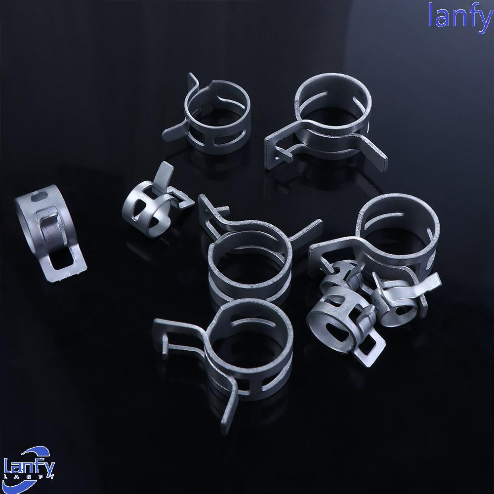 Lanfy Klem Selang M6-20mm 10pcs Aksesoris Mobil Fuel Hose Line Hand held Tube Mangan steel Air Tube Pengikat