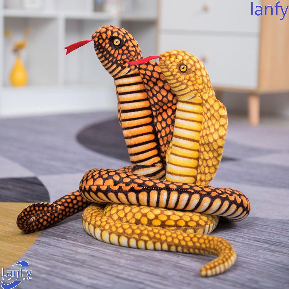 Lanfy Simulasi Ular Mainan Mewah Lucu 1pc Mainan Anak Mainan Lembut Permukaan Halus Dekorasi Rumah Hadiah Anak Ular Python Rumit Prank Boneka Hewan