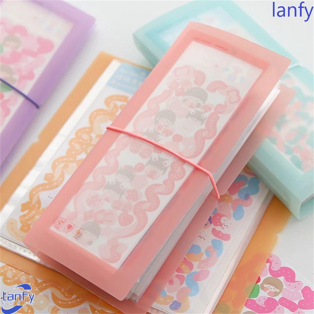 Lanfy Card Note Holder Perlengkapan Sekolah Multifungsi|Stiker Foto Nota Warna Dengan Penyimpanan Scrapbooking 30slot