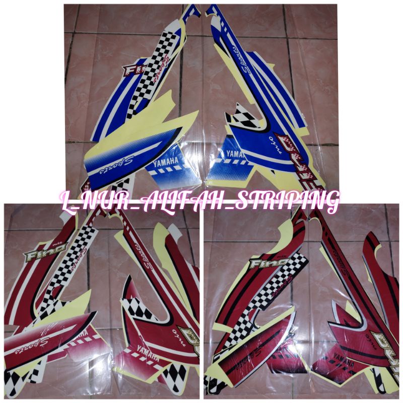STICKER STRIPING LIS LES POLET BODY MOTOR YAMAHA FINO KARBU FINO CATUR 2013