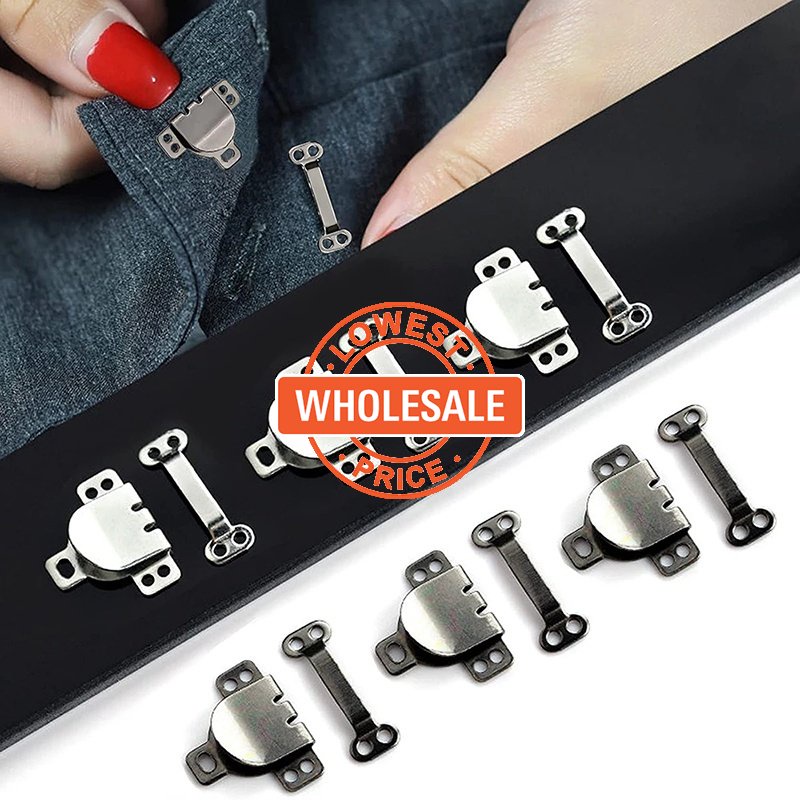 [Harga Grosir] 1set Logam Tak Terlihat Pakaian Gesper Penyesuaian Celana Gesper Concealed Detachable Trousers Buckle Hook Untuk Pakaian Bra Celana Rok Gaun Aksesori Jahit