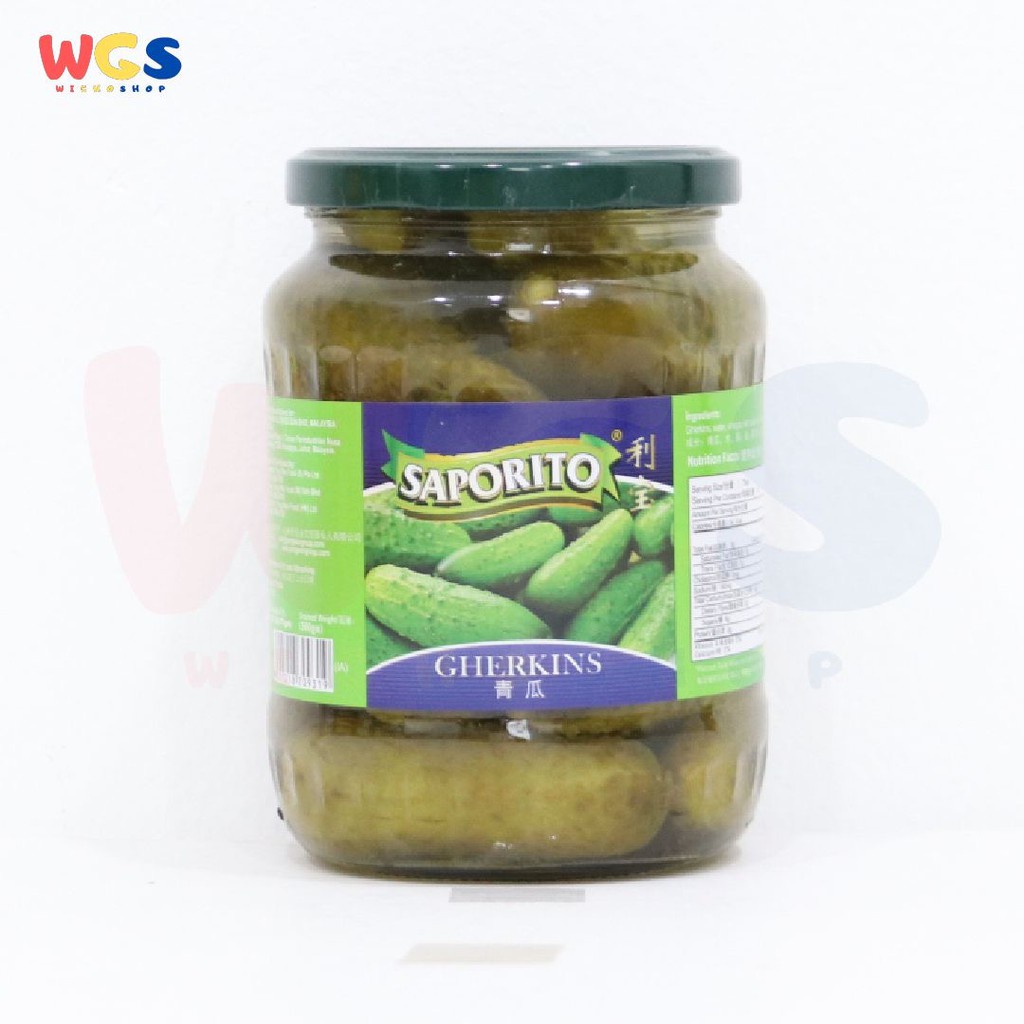 Saporito Gherkins Premium Grade 670 gr - Acar Timun