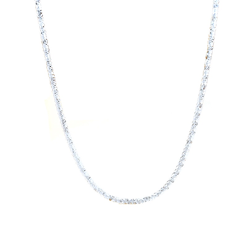 Kalung Perak Pecah Perempuan Sterling Silver Berkilau Versi Korea Gypsophila Rantai Klavikula Minimalis Buku Merah Kecil Gaya Yang Sama Rantai Caihua