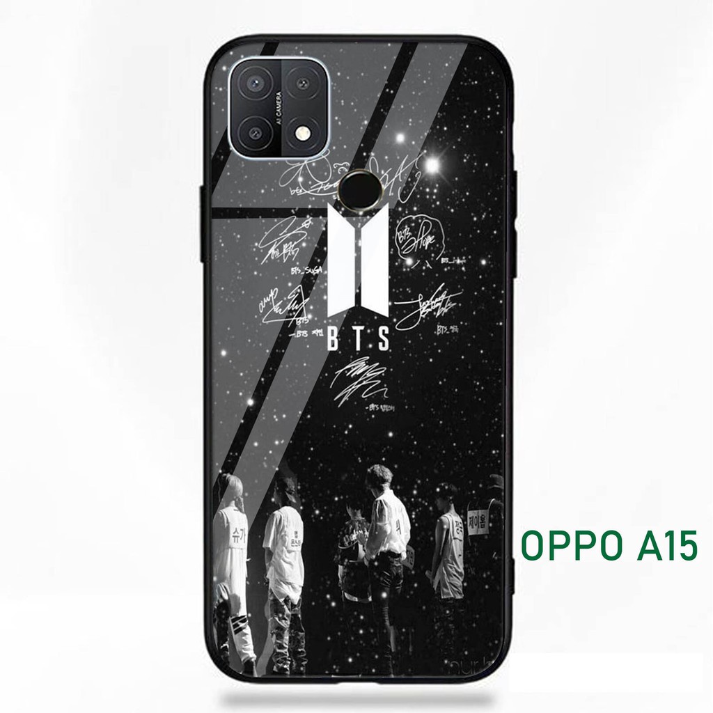 GLASS Softcase Kaca Oppo A15 a15s - Case Hp Oppo A15s A15 - Casing Hp Oppo A15 A15S