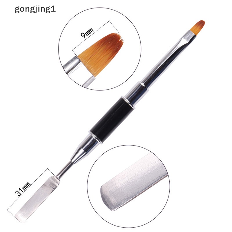 Ggg UV polygel poly gel nail art pen slice brush dual-ended slice shape tool polish ID