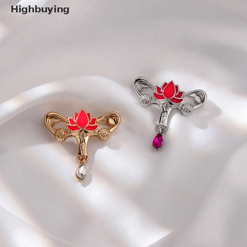 Hbid Fashion Bunga Lotus Liontin Bentuk Alloy Bros Untuk Wanita Kerah Pakaian Lencana Pin Accesssries Glory