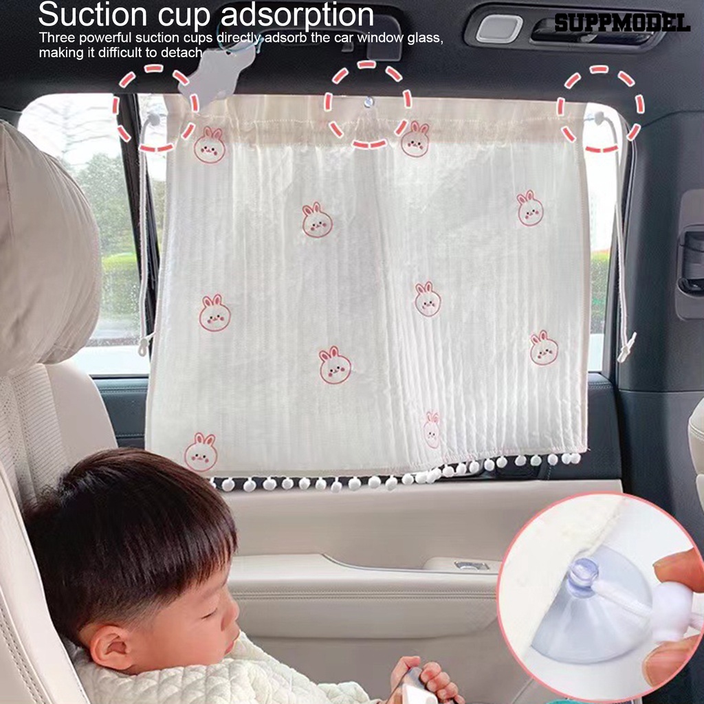 [SM Otomatis] Kap Jendela Mobil Dapat Disesuaikan Ditarik Suction Cup Light Blackout Peredam Panas Bayi Istirahat Jendela Mobil Sun Shade Perlengkapan Kendaraan