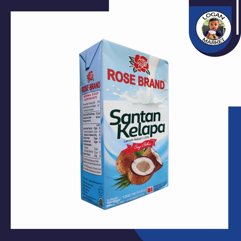 Rose Brand Rosebrand Santan Santen Kelapa 1000ml 1L 1 Liter L