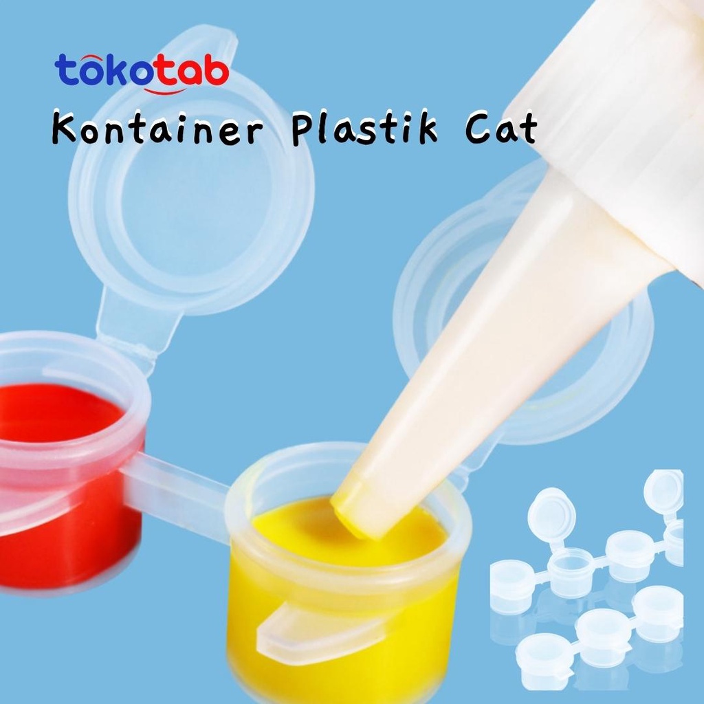 

Tokotab - Set Kotak Cat Warna Wadah Pot Cat Air Renteng Plastik PP dengan Kompartemen Penyimpanan - 2ml/3ml/5ml/10ml