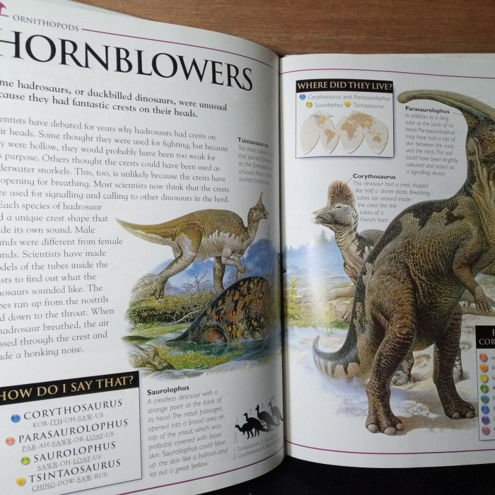 the great book book of dinosaurs bahasa Inggris hard cover 124 hal