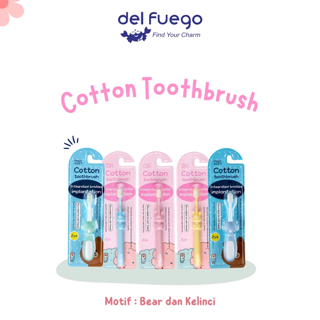 [DF] Cotton Mini Soft Toothbrush Kids / Sikat Gigi Bayi Lembut / Sikat Gigi