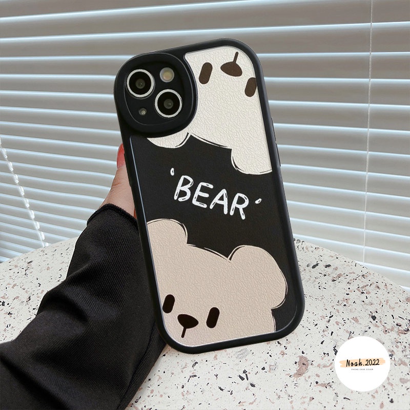 Case Untuk Redmi 12C A1 10 9A 10A 9C 10C 9T Mi12 11 Lite 11T POCO M3 F4 K40s X3 NFC Pro Redmi Note 11 10 8 11Pro+9 10s 11s 10Pro 9Pro 9s 8Pro Kartun Lucu Sarung Couple Beruang