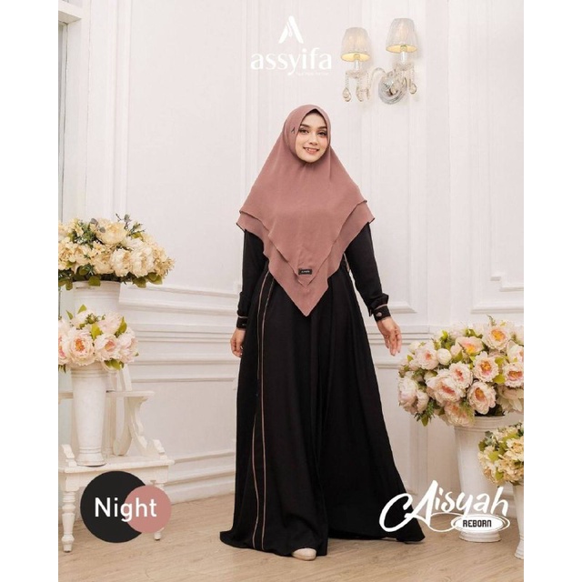 Gamis dewasa set khimar Aisyah reborn by Assyifasyari official