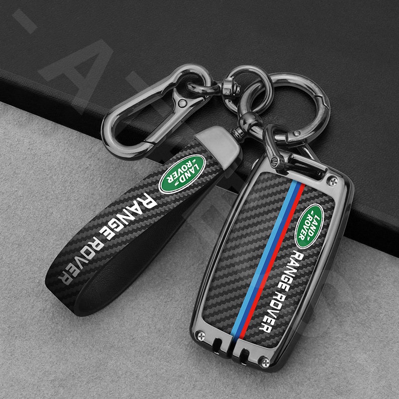 Land Rover Zinc Alloy Bungkus Penuh Case Kunci Mobil Cover Serat Karbon Kulit Smart Key Protector Untuk Freelander2 Defender Range Rover Evoque Velar DISCOVERY Sport