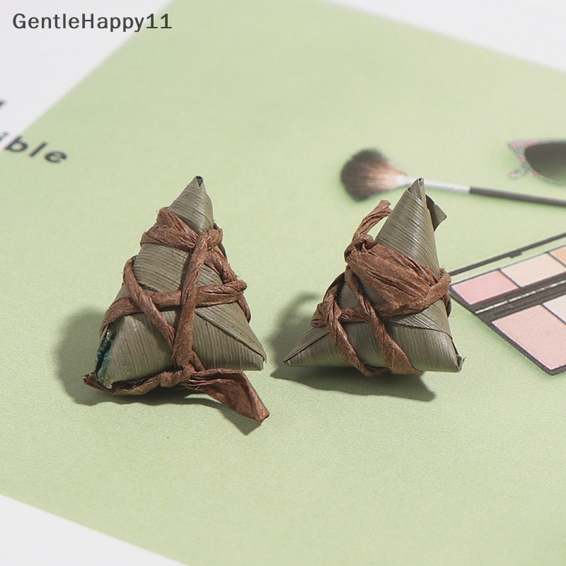 Gentlehappy 2Pcs 1: 12rumah Boneka Miniatur Tradisional China Nasi-pudding model zongzi id