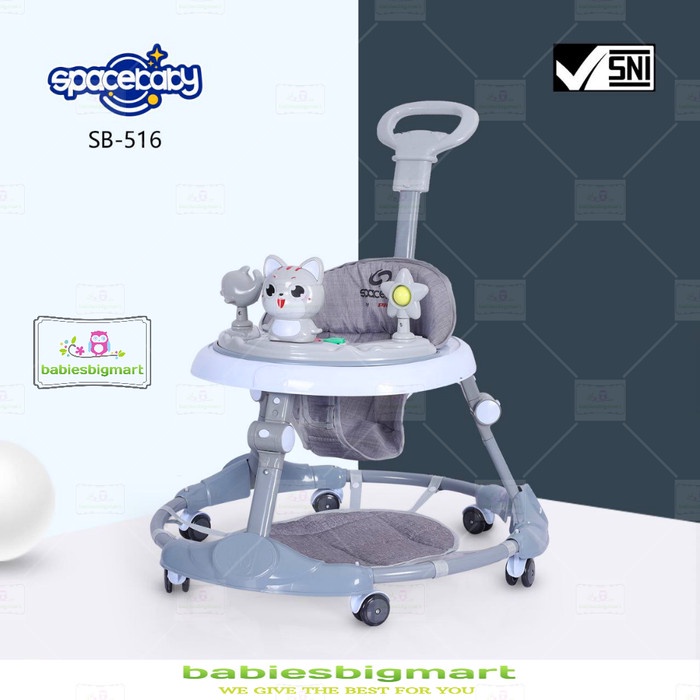 Baby Walker Spacebaby Space Baby SB 516 Musik Alas Tongkat Dorong Murah