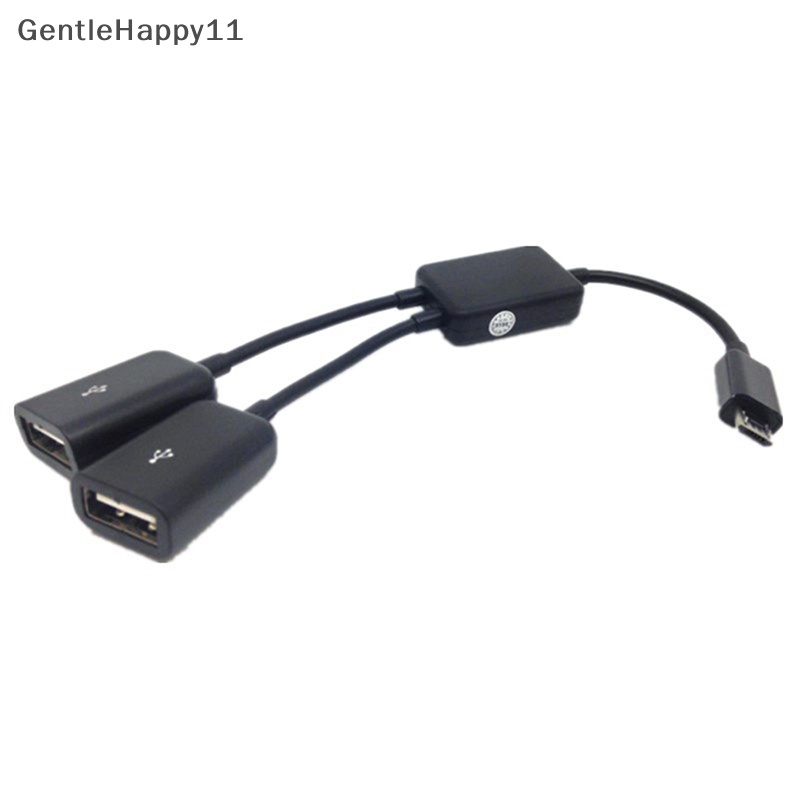 Gentlehappy Kabel Adaptor Host Hub OTG Dual Micro USB Untuk Tablet PC Dan Smart Phone id