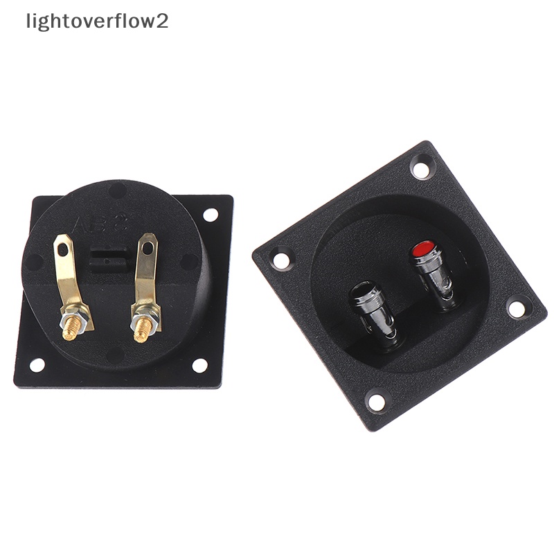 [lightoverflow2] 1pc Steker Subwoofer Cup Bulat 50mm Konektor Terminal Kotak Speaker Stereo Mobil [ID]