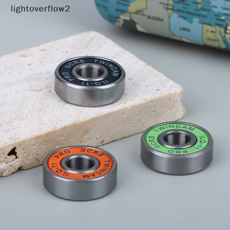 [lightoverflow2] 8pcs 608 Bearing ILQ-11 Longboard Speed Inline Skate Wheel Bearing Skate Scooter [ID]