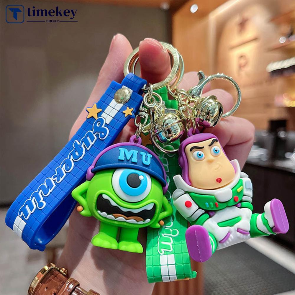 Timekey Gantungan Kunci Patung Anime Kartun Keren Wanita Pria Anime Keyrings Untuk Pesta Ulang Tahun Anak Perempuan H5M2