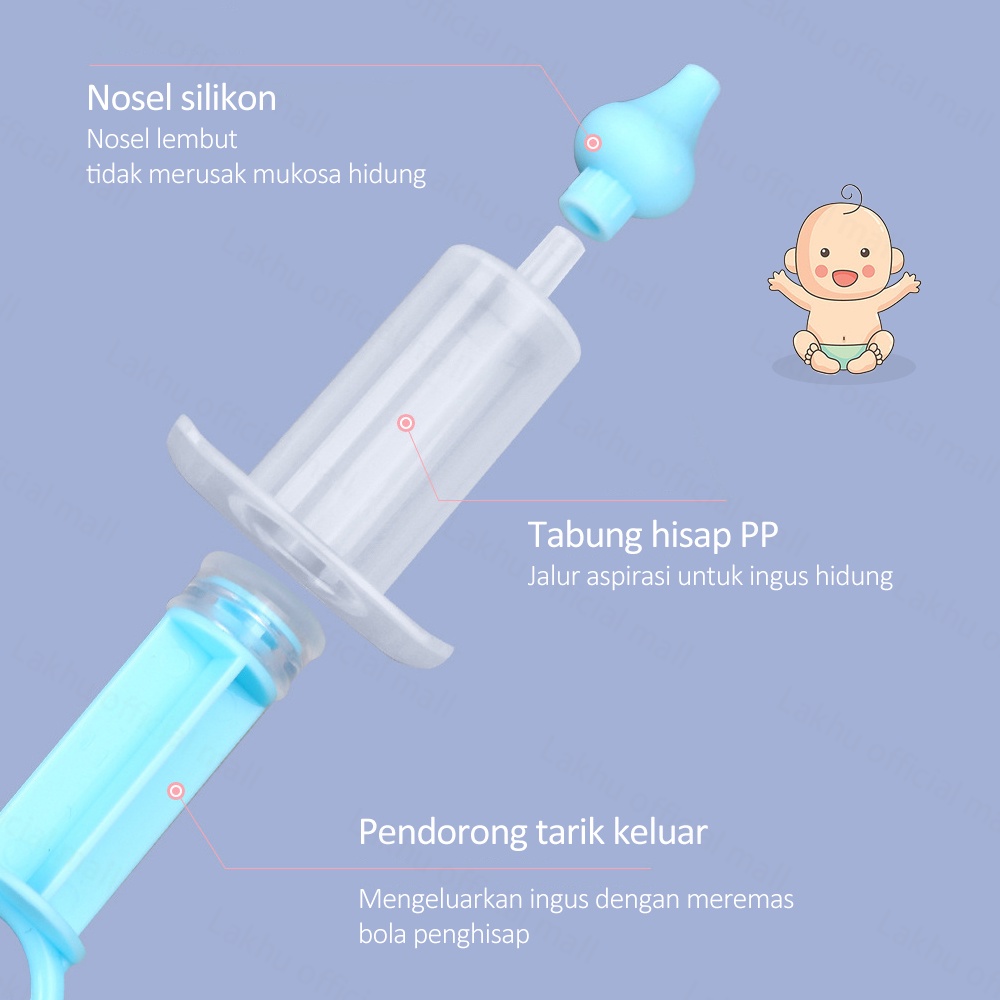 Lakhu Baby Sedot Pembersih Hidung Anak Nose Cleaner Baby Perlengkapan Bayi Nasal Aspirator