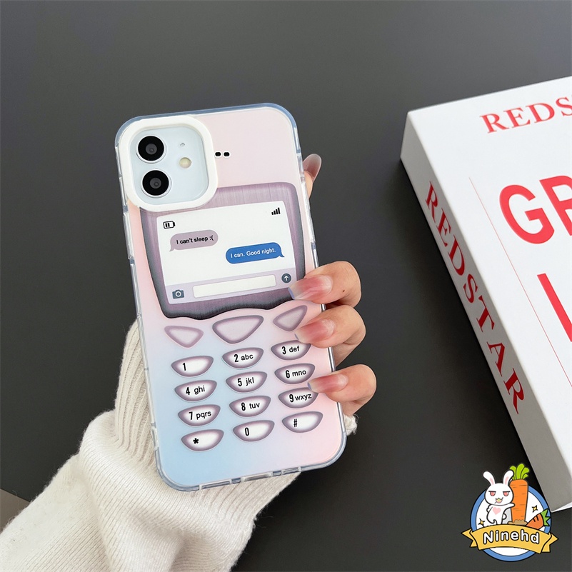 IPHONE Casing Kompatibel Untuk Iphone14 13 12 11 Pro Max X Xr Xs Max8 7 Plus SE 2020 Anak Perempuan Lucu Retro Casing Hp Laser Bening Matte Kancing Keras Casing Ponsel Shockproof Cover Pelindung