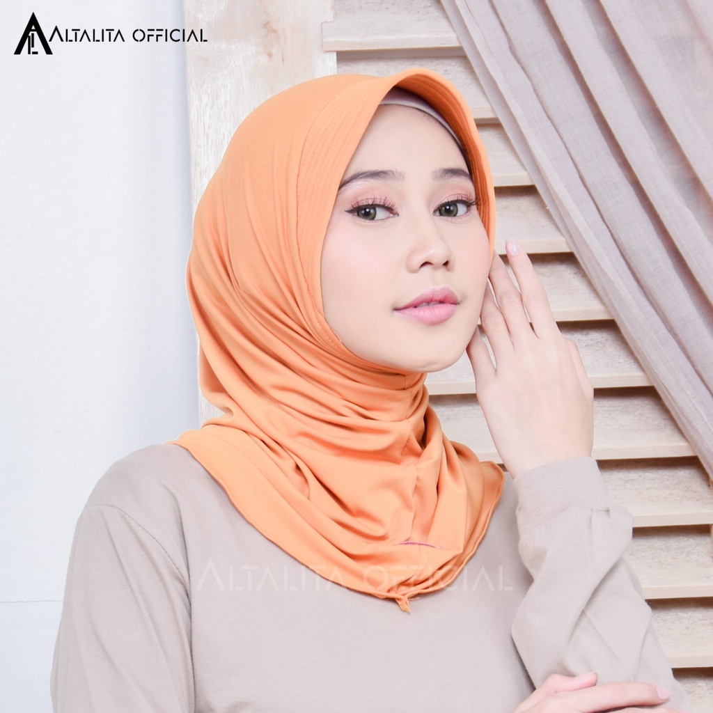 Altalita - Bergo Instant Nadira Sport Jilbab Instan Sporty Jersey Spandek Premium pet Antem Olahraga Volly Senam High Quality