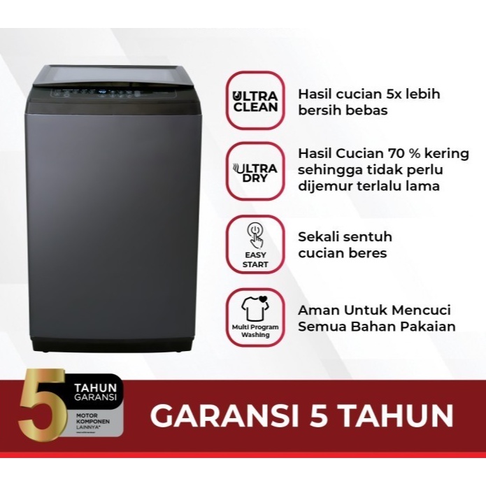 POLYTRON Mesin Cuci 1 Tabung 9 KG PAW 9029Y
