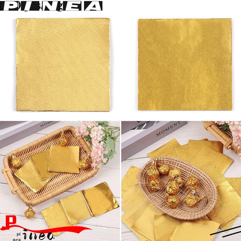 Nanas 100pcs Aluminium Foil Jahit Permen Gilded Baking Perlengkapan Pesta Pernikahan Timah Makanan Permen Coklat