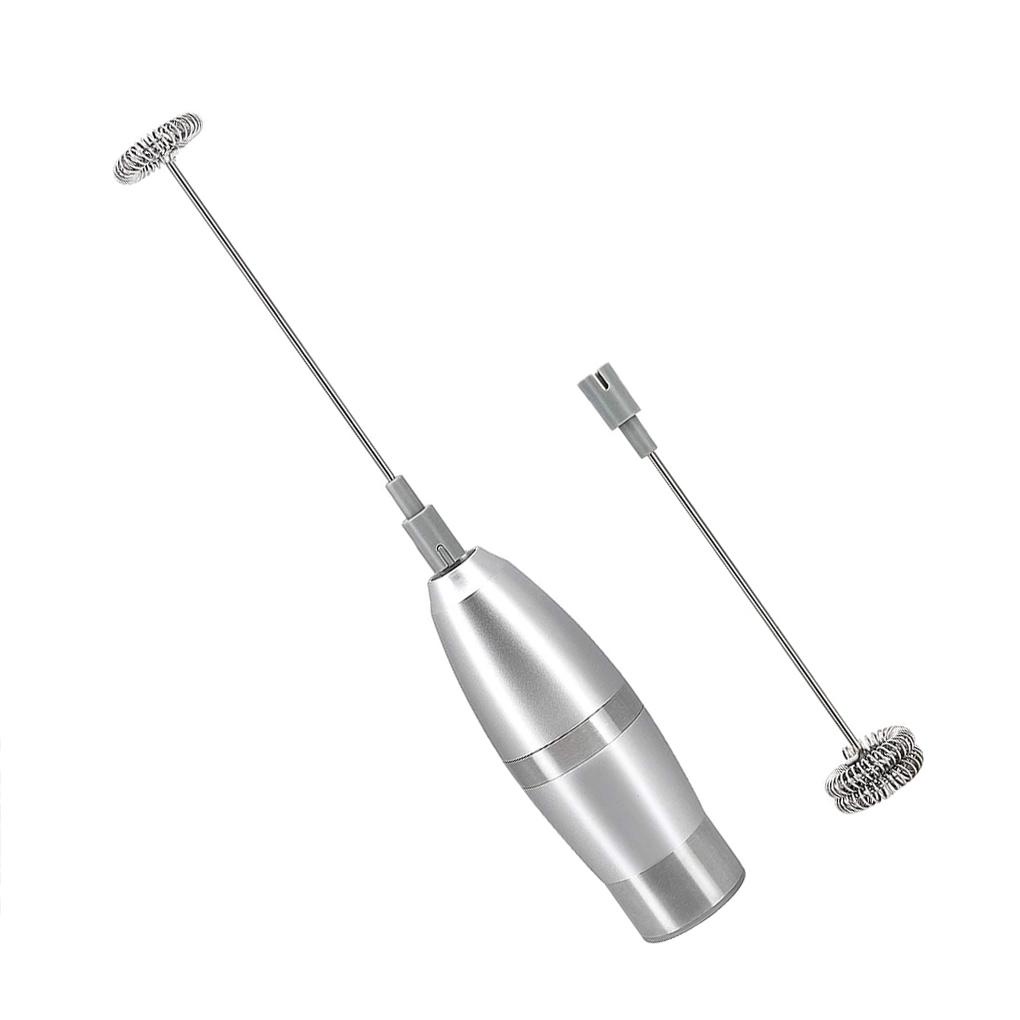 Milk Frother Electric Hand Held Pengocok Telur Stainless Portable Pengaduk Kopi Dapur