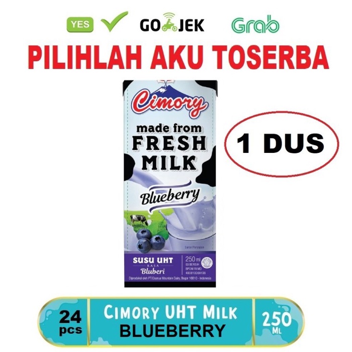 Susu CIMORY BLUEBERRY 250 ml - (HARGA 1 DUS ISI 24 pcs)