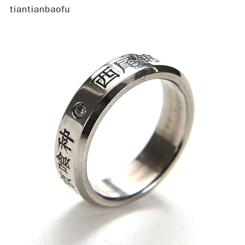 [tiantianbaofu] 1pcs Cosplay Anime Untuk Tokyo ghoul Ken Kaneki Titanium steel ring rings Butik