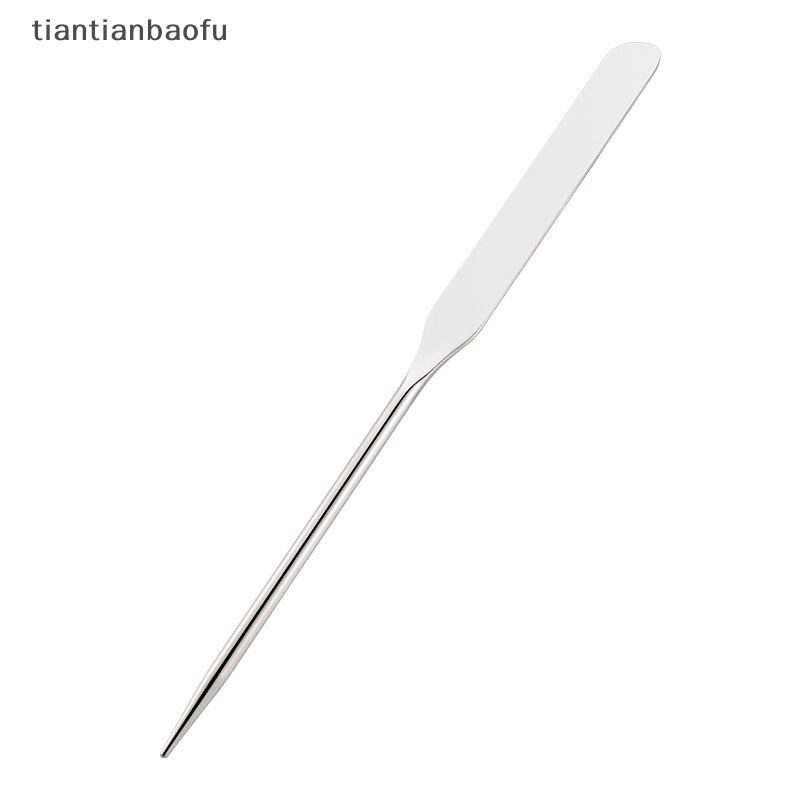 [tiantianbaofu] Spatula Toner Makeup Stainless Steel Mixing Stick Foundation Alat Pencampur Krim Butik