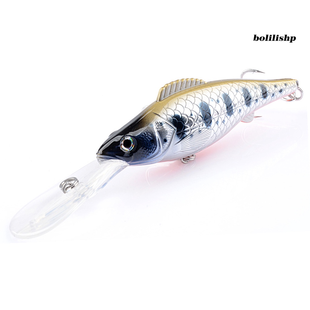 Bo-12.6cm/14.76g Umpan Pancing Warna Terang 3D Fisheyes Tajam Kait Simulasi Kulit Hidup Menangkap Ikan Universal Lidah Panjang Ikan Kecil Air Tawar Mandarin Fish Bait Perlengkapan Memancing