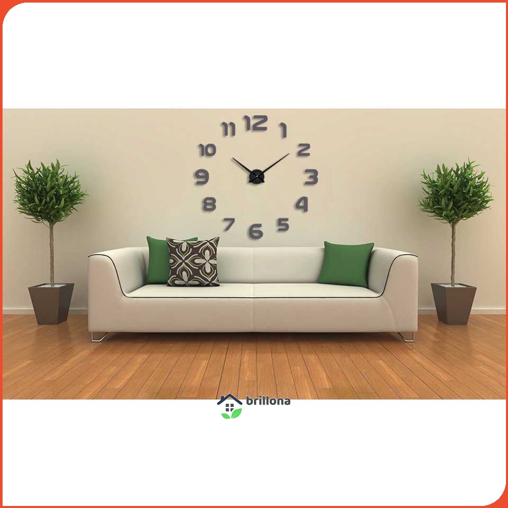 TaffHOME Jam Dinding DIY Giant Wall Clock Quartz 80-130cm - DIY-105